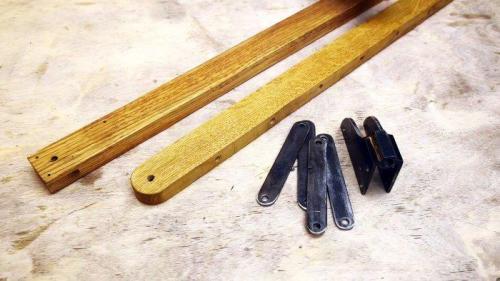 Как сделать сиденье табурета из ПЭТ крышек и другого пластика. Процесс изготовления струбцин 09