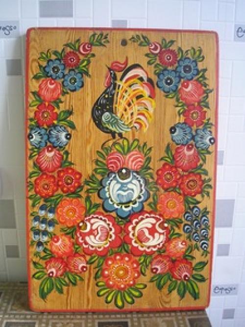 Роспись по дереву акриловыми красками. Выбор краски 04