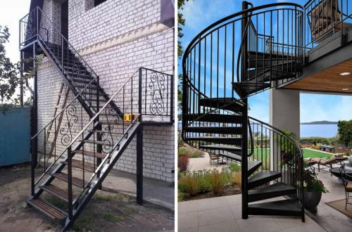 Винтовая лестница уличная. Разновидности уличных лестниц