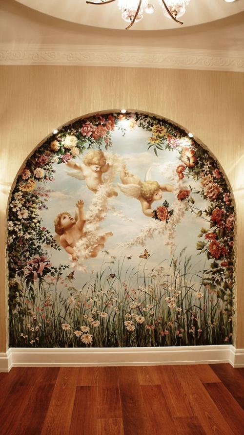 Роспись стен технология. Роспись стен своими руками: выбор и размещение рисунка