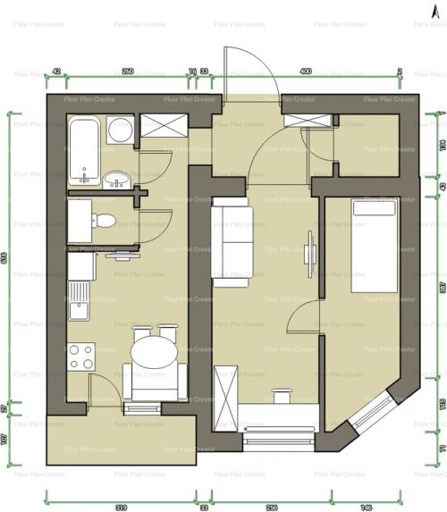 Можно ли использовать перегородки в однокомнатной квартире. Перегородка в однушке. Быть или не быть?