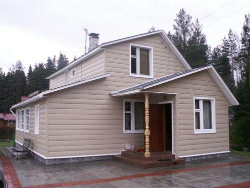 Бежевый цвет фасада дома. Бежевый сайдинг: фото домов