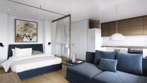 Современный интерьер 1-комнатной квартиры: стиль и функциональность 01 Современный интерьер 1-комнатной квартиры: стиль и функциональность 01