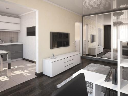 Дизайн 1-комнатной квартиры 2025: современные тенденции и стиль 26 Дизайн 1-комнатной квартиры 2025: современные тенденции и стиль 26