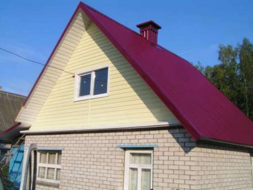 Фронтон дома из профнастила. Фронтон из профнастила своими руками