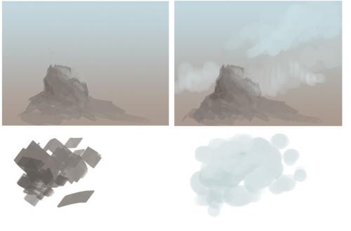 Как добавить фон к рисунку пугала, например, небо или растения. Простой способ нарисовать задний фон