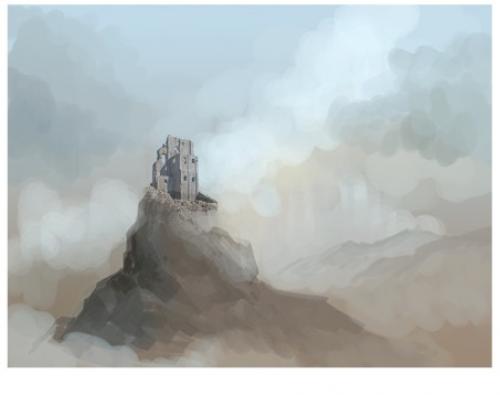 Как добавить фон к рисунку пугала, например, небо или растения. Простой способ нарисовать задний фон