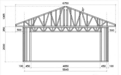 Гараж из профнастила размеры. Гараж из профнастила своими руками: особенности