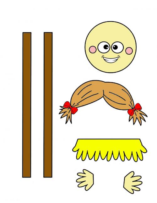 Как можно использовать картинки пугал для обучения детей природе. Аппликация Пугало огородное из бумаги для детей (шаблоны)