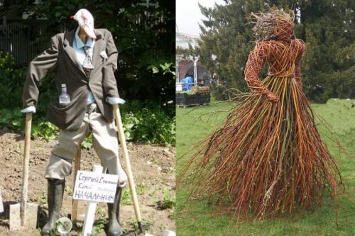 Какие креативные идеи для пугал можно воплотить в саду. Идеи для пугало на вашем участке