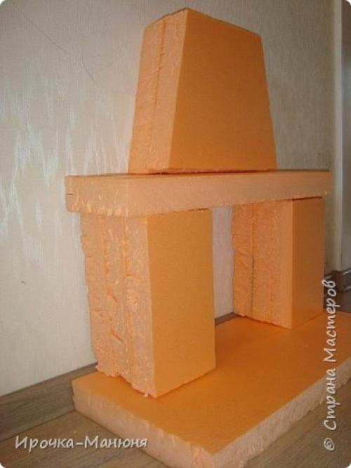 Камин из пеноплекса. 