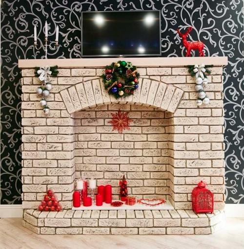 Декоративный камин из пеноплекса. Как сделать декоративный камин из пенопласта своими руками 23