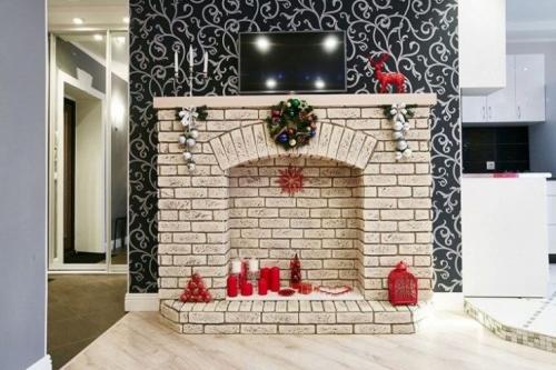 Камин из пенопласта размеры. (+71 фото) Фальш камин своими руками