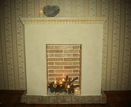 Как сделать фальш-камин своими руками. Фальш камин на новый год из коробки 05