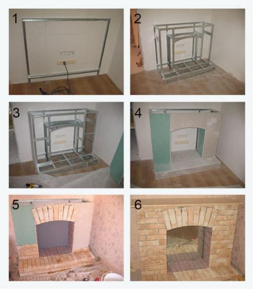 Как сделать фальш-камин своими руками. Фальш камин на новый год из коробки 10