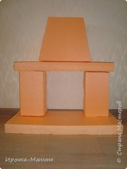 Камин своими руками из пеноплекса схема.