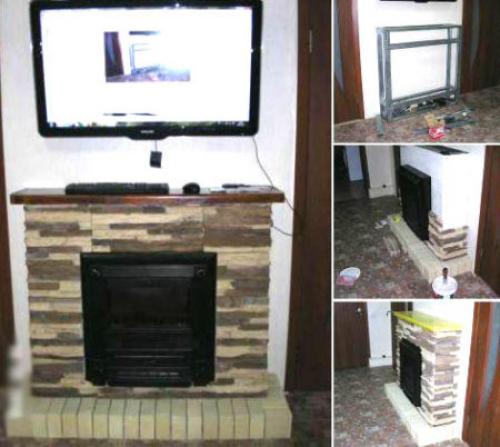 Декоративный камин своими руками из гипсокартона. Технология изготовления декоративного камина