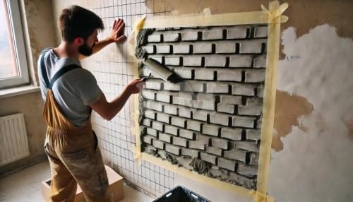 Как пластиковый трафарет помогает создать эффект кирпичной кладки. Метод 2: Штукатурка с трафаретом