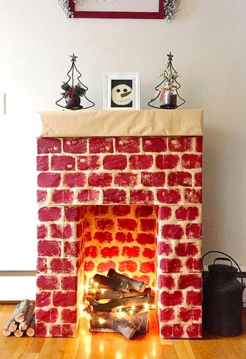 Камин на Новый год 2023 своими Руками. Камин из коробок на Новый год своими руками: инструкция, фото лучших каминов