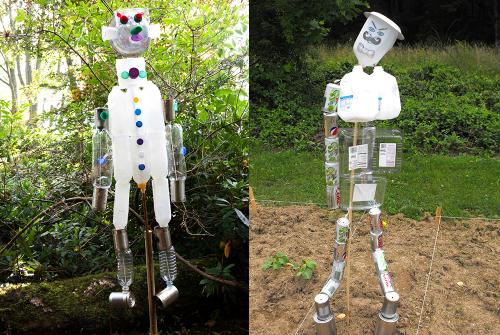 Пугало для птиц из пластиковой бутылки. Для отпугивания птиц из сада и огорода можно сделать эффективное пугало из пластиковых бутылок