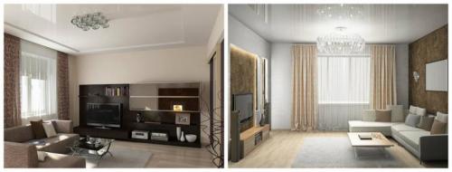 Натяжной потолок в зале. Плюсы и минусы 08