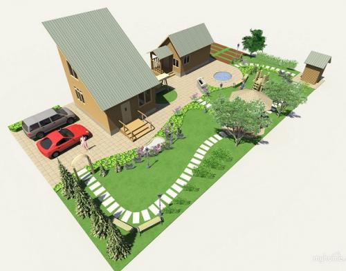 8 соток наглядно. Особенности зонирования участков 8 соток