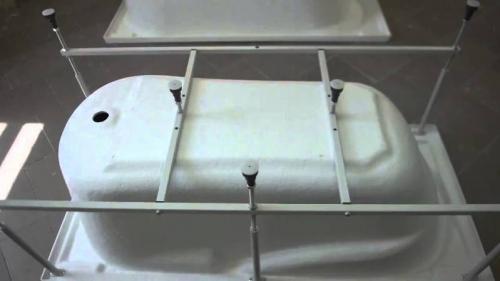 Установка акриловой ванны и экран к ней. Установка ванны на каркас