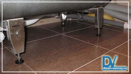 Как закрепить ножки чугунной ванны. Установка ванны из чугуна