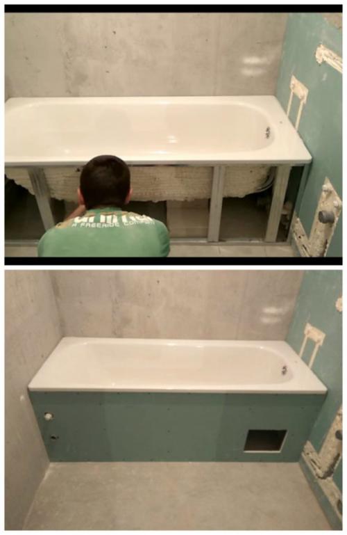 Каркас для стальной ванны. Каркас из металлопрофиля