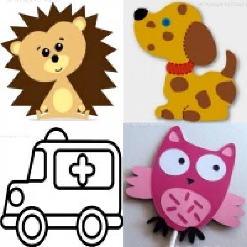 Поделки для малышей 2 лет. 54 аппликации для малышей (детей 2-3 лет).