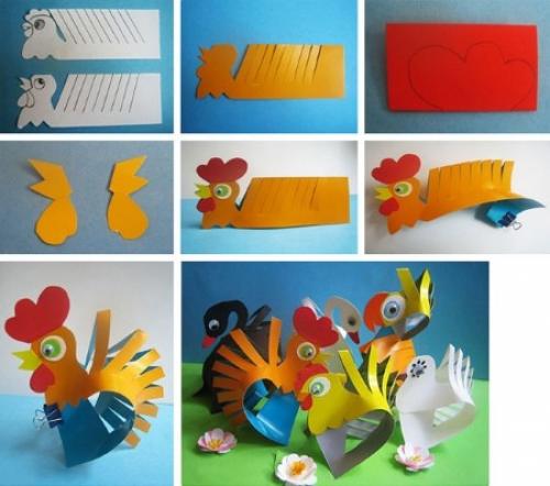 Поделки из бумаги для детей 5-6 лет. Поделки из цветной бумаги для детей. Аппликации для школьников, мастер-классы своими руками