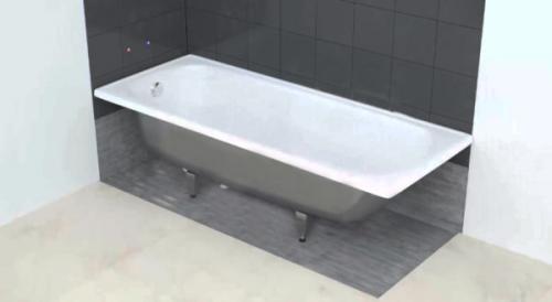 Как установить ванну на ножках. Как крепить ванну на кафельном полу на ножках с клейкой основой