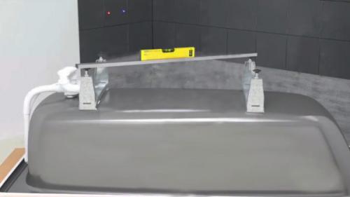 Как установить ванну на ножках. Как крепить ванну на кафельном полу на ножках с клейкой основой