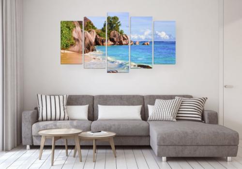 Как правильно повесить модульную картину и не испортить стену. Правильное расстояние между частями модульной картины. 02