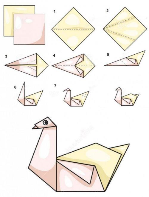 Поделки из бумаги для детей 10-12 лет. Оригами из бумаги -схемы для детей (100 шт)