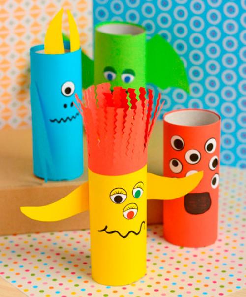 Поделки в садик из бумаги. Поделки из цветной бумаги и втулок