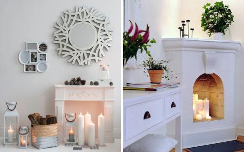 Какие преимущества имеет камин из пенопласта. Декоративный камин.