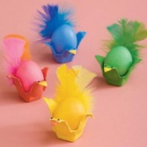 Поделки на пасху из яичных лотков. Пасхальные подставки для яиц из яичных лотков