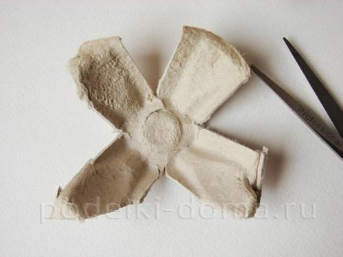 Какие декоративные элементы можно добавить к коробкам из-под яиц. Цветы из яичных лотков