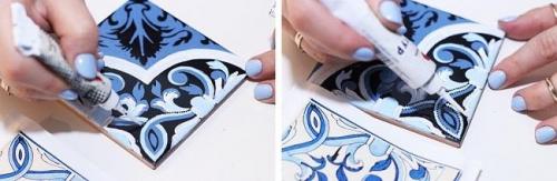 Как создать сложные композиции и рисунки с помощью акриловых красок на керамике. Мастер-класс: роспись на керамической плитке