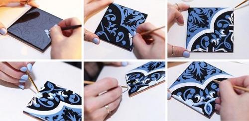 Как создать сложные композиции и рисунки с помощью акриловых красок на керамике. Мастер-класс: роспись на керамической плитке