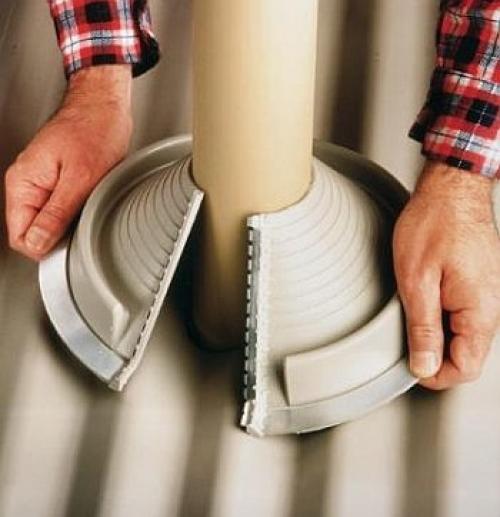 Разделка крыши под дымоход. Особенности обустройства прохода дымохода через кровлю 02