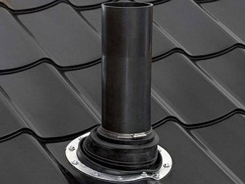 Разделка крыши под дымоход. Особенности обустройства прохода дымохода через кровлю 01