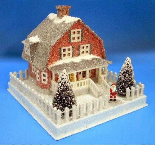 Новогодний домик из пенопласта: легко и быстро своими руками 02 Новогодний домик из пенопласта: легко и быстро своими руками 02