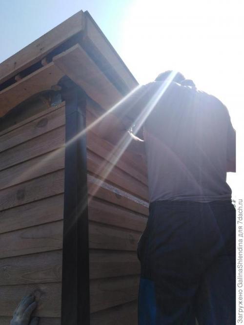 Как нанести профлистом на фасад гаража. Как наш гараж у дачи стал красивым за 2 дня!