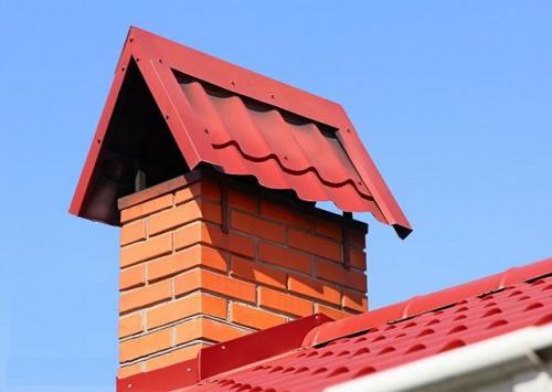 Проход печной трубы через крышу. Область установки дымохода