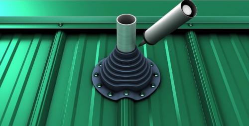 Проход дымохода через крышу. Как вывести трубу через профнастил и как ее заделать?