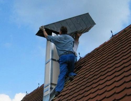 Металлический каркас для дымохода. Как сделать короб трубы дымохода на крыше?