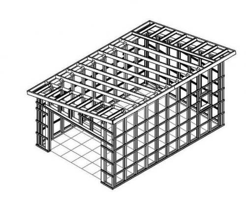 Крыша на гараж из профнастила односкатная. Особенности устройства крыши на гараже 01 Крыша на гараж из профнастила односкатная. Особенности устройства крыши на гараже 01