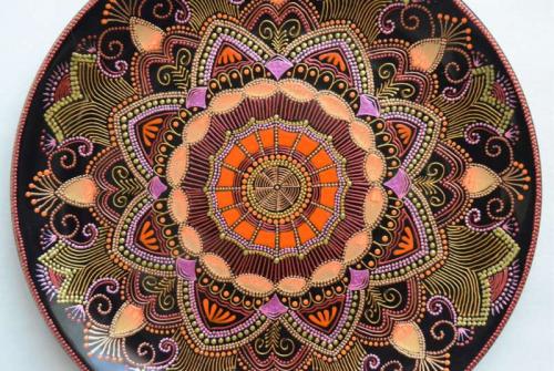 Как подготовить поверхность тарелки перед росписью. Тарелки